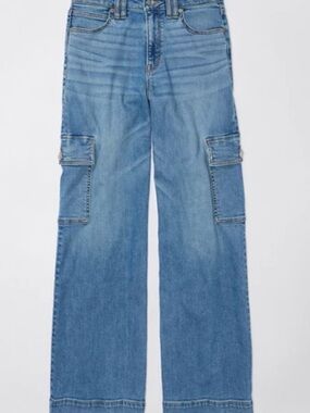 American Eagle Outfitters Medium Blue Dreamy Drape High Rise Denim Jeans